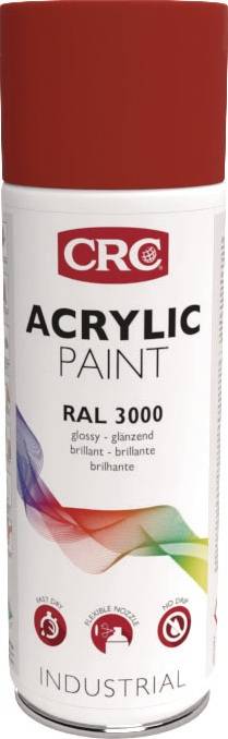 Farbschutzlackspray ACRYLIC PAINT feuerrot glänzend RAL 3000 400ml Spraydose CRC 6 Dosen