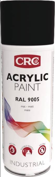 Farbschutzlackspray ACRYLIC PAINT tiefschwarz ma RAL 9005 400ml Spraydose CRC 6 Dosen