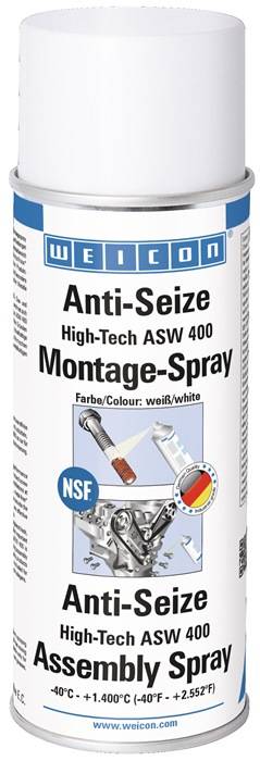 Montagepaste Anti-Seize High-Tech 400 ml weiß NSF H1 Spraydose WEICON 12 Dosen