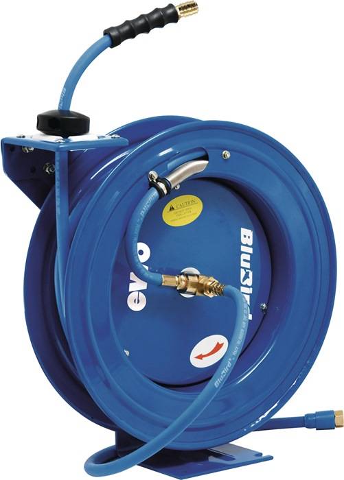 Schlauchaufroller BluBird f.Luft u.Wasser L.20m Geh.Metall Ausgang DN 7,2 EWO