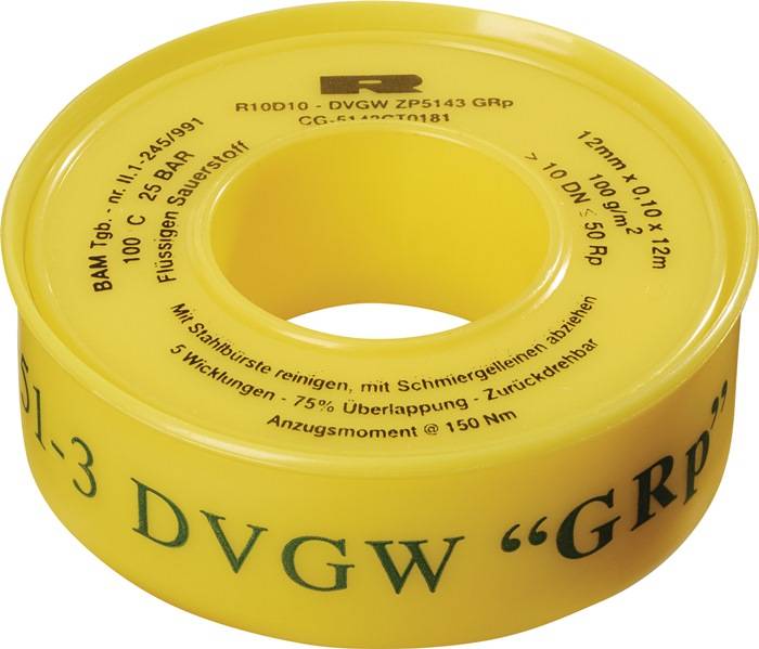 PTFE Dichtband GRp L12m B12mm D0,1mm 100g/m² Rl.ULITH