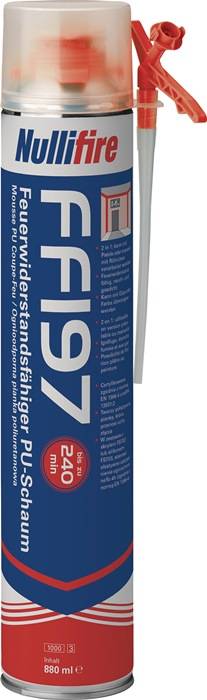 1K-Montageschaum FF197 880ml B1 grau m.Einw.-Handsch.Dose NULLIFIRE 12 Dosen