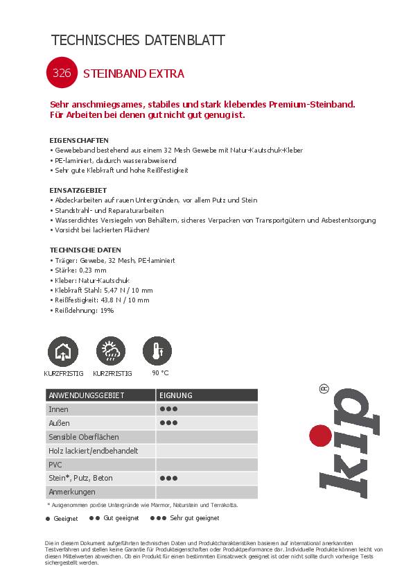 Steinband Extra 326 silber L.50m B.38mm Rl.KIP 8 Stück