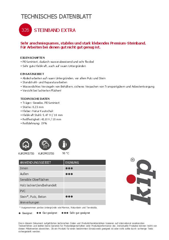 Steinband Extra 326 silber L.50m B.100mm Rl.KIP