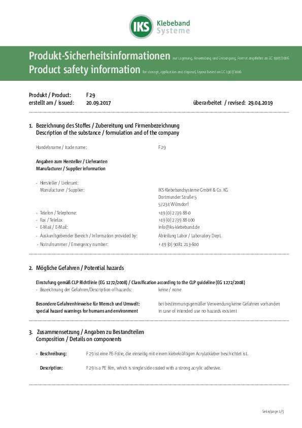 Verpackungsklebeband PP F29 farblos L.66m B.50mm Rl.IKS 6 Stück