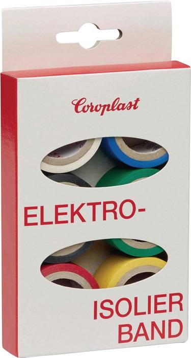 Elektroisolierband-Set 302 6-tlg.L.je 3,3m B.19mm Ktr.COROPLAST 10 Stück
