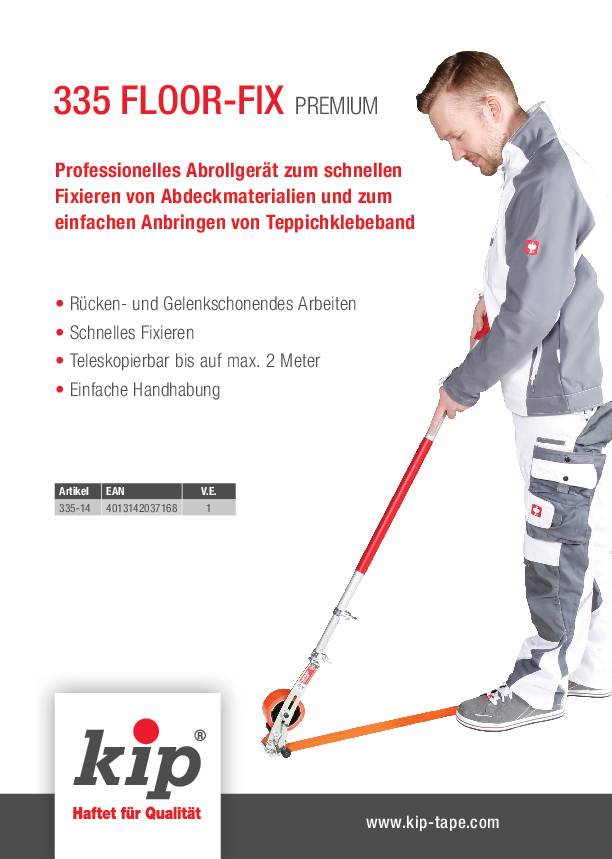Abrollgerät 335 FLOOR-FIX PREMIUM Gerät o.Klebeband KIP