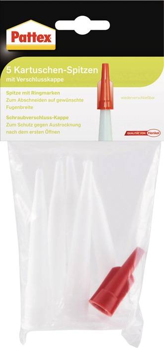 Kartuschenspitzen PFWKS Ku.5 Spitzen,1 Verschlusskappe Btl.PATTEX 15 Kartuschen