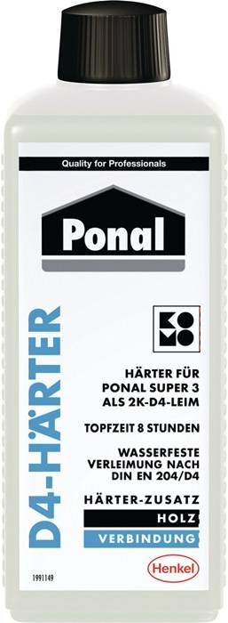 Härter D4 f.Ponal Wasserfest (Super 3) PNI3N 250g Flasche PONAL 6 Stück