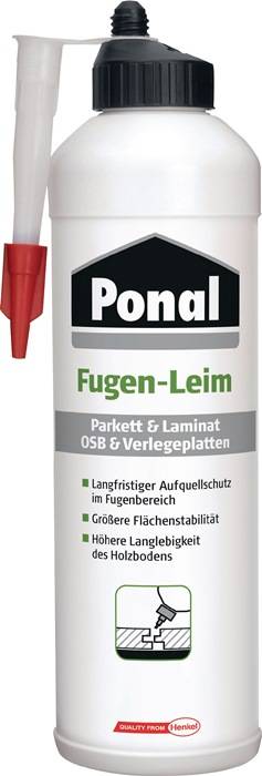 Parkett u.Laminat Fugenleim 1kg EN 204: D4 Flasche PONAL 12 Stück