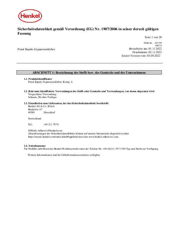 2K-Expansionskleber Statik 165g Kartusche PONAL