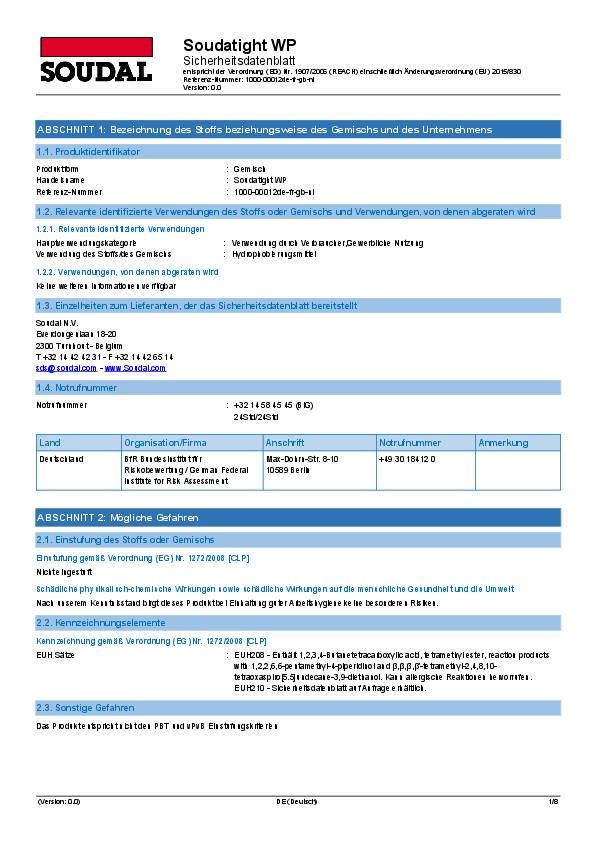 Flüssigfolie SOUDATIGHT WP grau 5kg Eimer SOUDAL