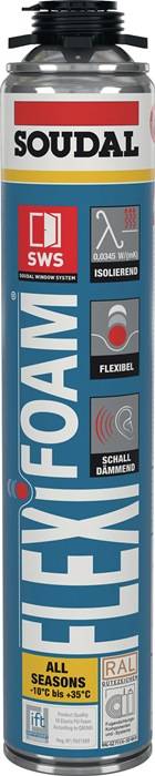 1K-Pistolenschaum FLEXI FOAM 750 ml B2 blau o.Einw.-Handsch.Dose SOUDAL 12 Dosen