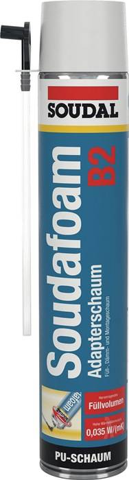 1K-Montageschaum SOUDAFOAM 750 ml B2 champagner m.Einw.-Handsch.Dose SOUDAL 12 Dosen