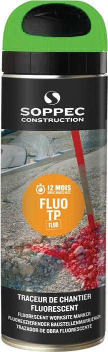 Baustellenmarkierspray FLUO TP leuchtgrün 500 ml Spraydose SOPPEC 12 Dosen