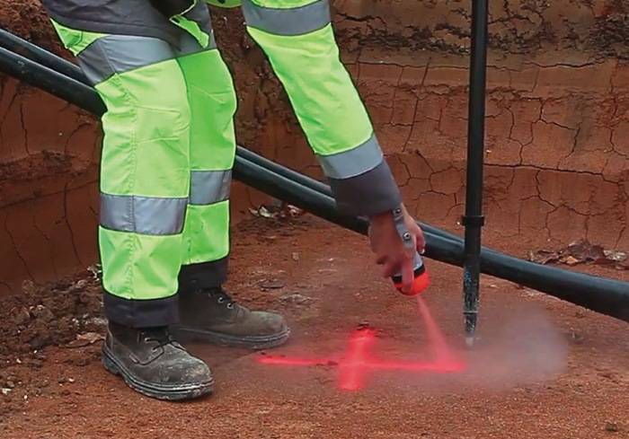 Baustellenmarkierspray FLUO TP leuchtgrün 500 ml Spraydose SOPPEC 12 Dosen