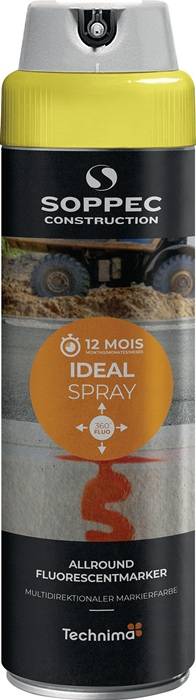 Markierungsspray IDEAL leuchtgelb 500ml Spraydose SOPPEC 12 Dosen