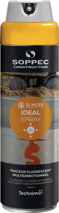 Markierungsspray IDEAL leuchtorange 500ml Spraydose SOPPEC 12 Dosen