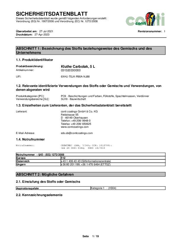 Imprägniermittel Carbolak® naturbraun 10l Kanister KLUTHE