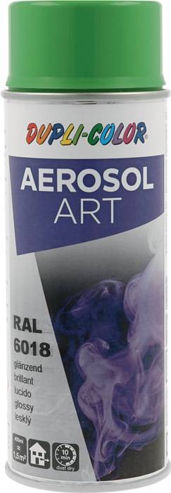 Buntlackspray AEROSOL Art gelbgrün glänzend RAL 6018 400ml Spraydose 6 Dosen