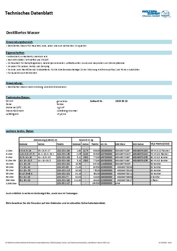 Destilliertes Wasser 20l Kanister ROBBYROB
