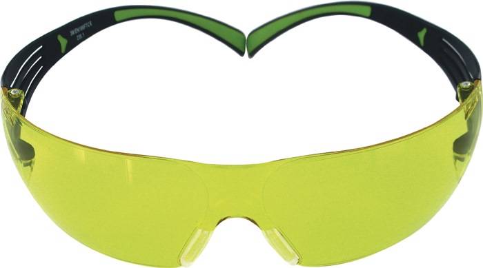Schutzbrille SecureFit-SF400 EN 166,EN 170 Bügel schwarz grün,Scheibe gelb