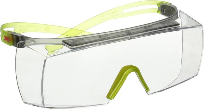 Schutzbrille SecureFit 3700 EN 166-1FT Bügel grau/lindgrün,Scheibe klar PC 3M