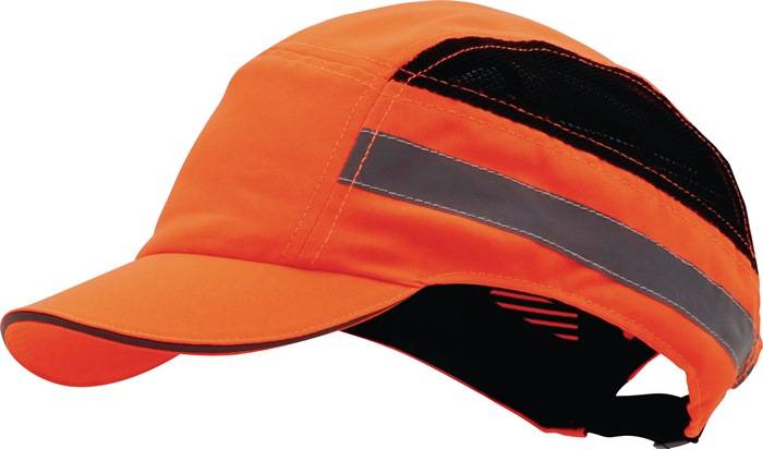 Anstoßkappe PLUS Base-Cap 52-65cm neonorange Schirmlänge 5cm EN 812:2012 PRO FIT