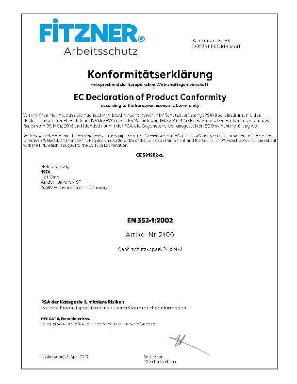 Gehörschutz Protec 24 EN 352-1 SNR 24 dB verstellb.Kunststoffbügel