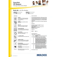 Atemschutzmaske AIR Plus 330501 FFP2/V R D m.Ausatemventil 5St./KT MOLDEX Atemschutzmaske AIR Plus 330501 FFP2/V R D m.Ausatemventil 5St./KT MOLDEX