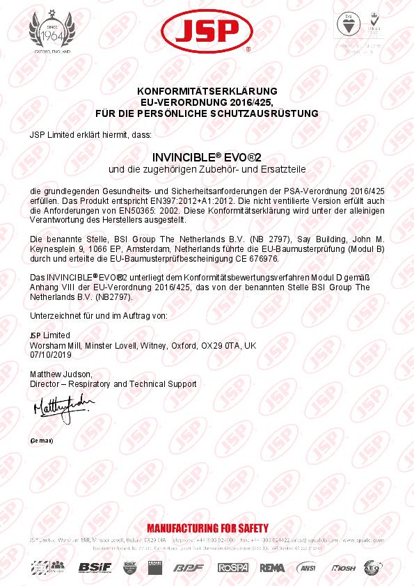 Schutzhelm EVO®2 weiß HDPE EN 397 JSP