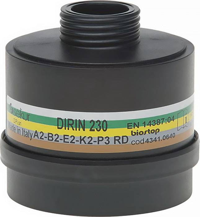 Mehrbereichskombifilter DIRIN 230 EN 14387, DIN EN 148-1 A2 B2 E2 K2-P3R D