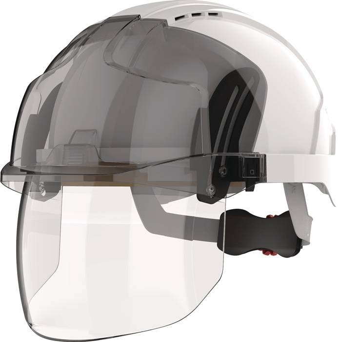 Industriekletterhelm EVO® VISTAshield® weiß/smoke ABS EN 397,EN 50365 JSP