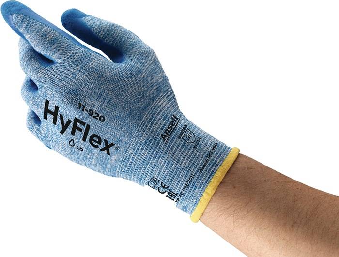 Handschuhe HyFlex® 11-920 Gr.9 blau EN 388 PSA II Nyl.m.Nitril ANSELL 12 Paar