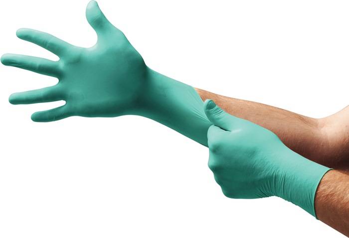 Einw.-Handsch.Microflex 93-260 Gr.10,5-11 grün/blau Neopren/Nitril 50 St./Box