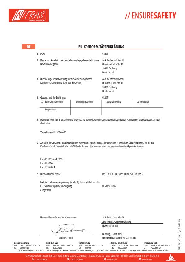 Handschuhe Gr.10 grau/weiß EN 388,EN 16350 PSA II 12 Paar