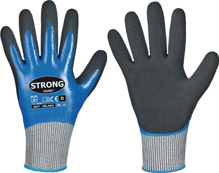 Schnittschutzhandschuhe Delano Gr.10 dunkelblau/schwarz EN 388 PSA II 12 PA