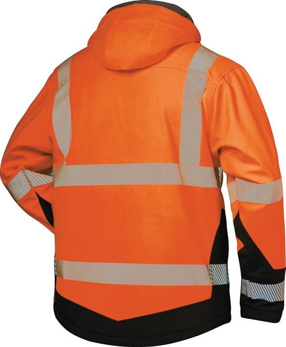 Warnschutz-Softshelljacke Lukas Gr.XL orange/schwarz ELYSEE