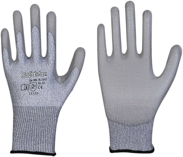 Schnittschutzhandschuhe Solidstar 1642 Gr.10 grau EN 388 PSA II 12