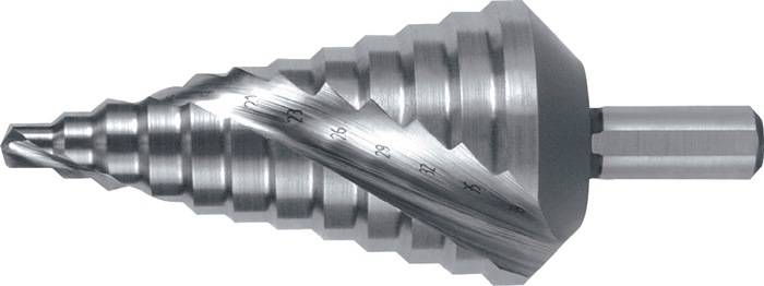 Stufenbohrer Bohrber.6-38mm HSS Spiralnut Z.2 Stufen 12 RUKO