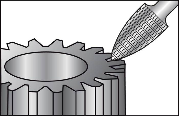 Frässtift SPG D.10mm Kopf-L.20mm Schaft-D.6mm HM Blank Verz.KVZ 4 RUKO