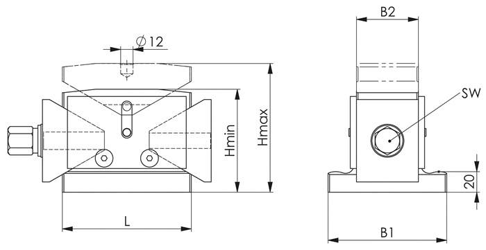 Richt-/Höhenkeil Nr.6460 Herkules Gr.63 AMF