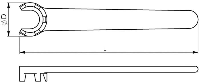 Spannzangenschlüssel ER Mini Nr.250K Gr.ER 11 AMF
