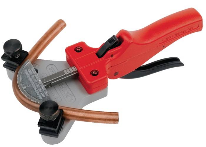 Einhandbiegegerät TUBE BENDER b.90Grad Arbeitsber.5-6-8-10mm 5-tlg.ROTHENBERGER
