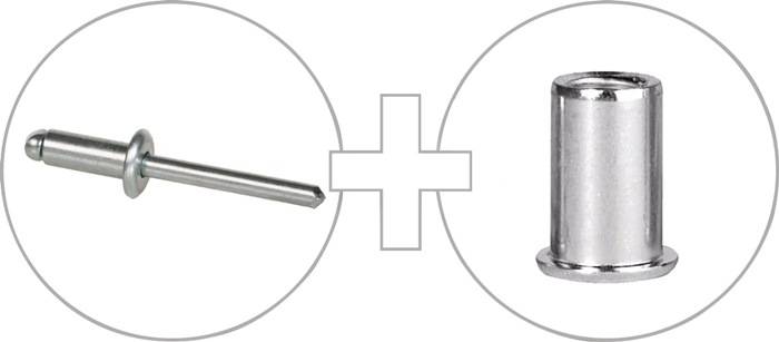 Kombisetzgerät Flipper® Plus L.217mm Arbeitsber.2,4-5mm
