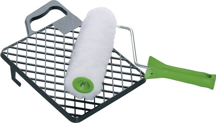 Farbrollerset Vestan B.180mm Florhöhe 20mm Kern-D.43mm 6mm m.Abstreifgitter