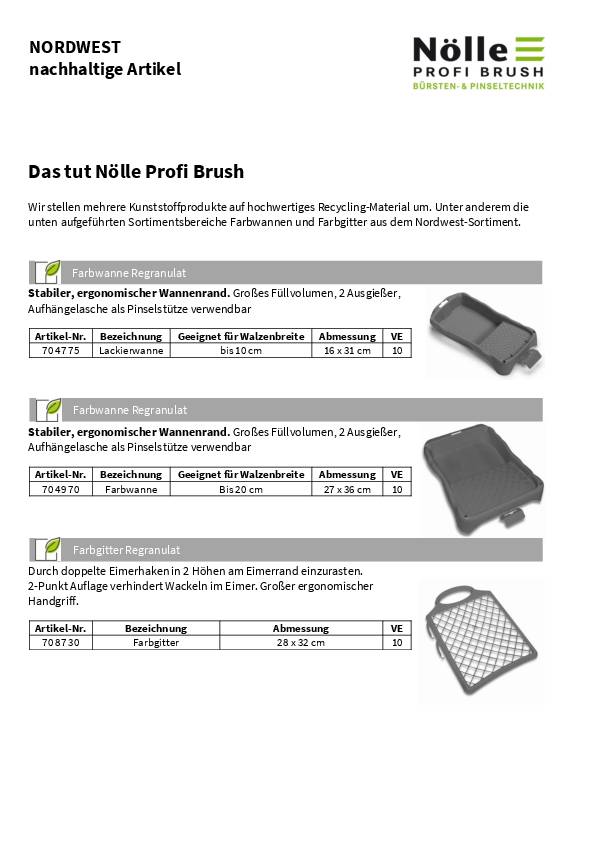 Farbgitter ERGOLINE L320xB280mm PP grau m.Griff u.Eimerhaken