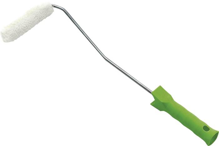 Kleinflächenroller Plüsch B.100mm Florhöhe 12mm Kern-D.15mm PC 6mm m.Bügel
