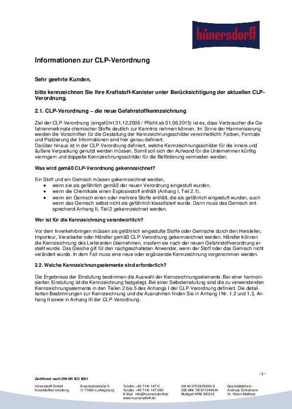 Haftetikett L.275mm B.182mm Otto-/Dieselkraftstoff weiß glänzend HÜNERSDORFF