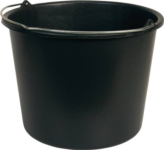 Baueimer Gripline-D 20l Knopfbügel schwarz